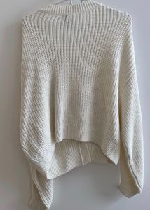 H&amp;M - cream knit cropped cardigan