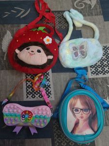 Set of 4 Cute Kids' Crossbody Bags