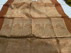 Elegant Brown Print Saree