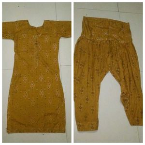 Yellow Kurta Set with salwar