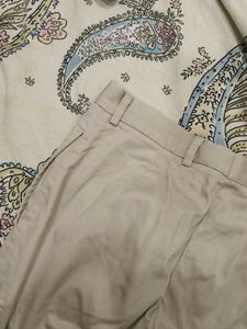Beige Custom Made Formal Pants