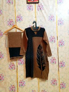 🇳🇿💫🎀Elegant Brown &amp; Black Kurta Set