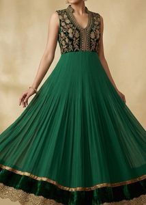 Emerald Green Ethnic Gown