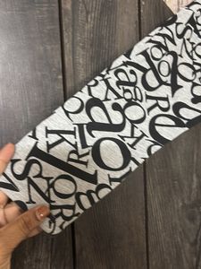 Grey Letter Print Cropped Sweatshirt