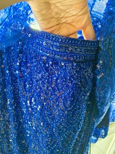 Stunning royal blue beaded Lehenga Choli