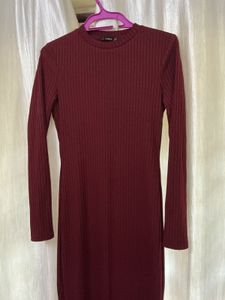 Ribbed Long Sleeve Maxi Dress