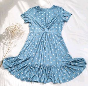 Cute Polka Dot Blue Dress