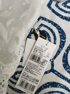 Off White Lace Trim Cardigan with tag