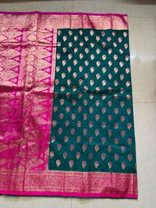 New Elegant Banarasi Saree with blouse piece