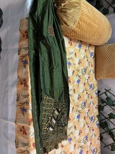 Green Embellished Dupatta