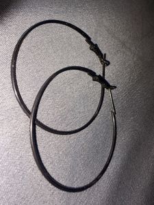 Chic Large Hoop Earrings and evileye bracelet