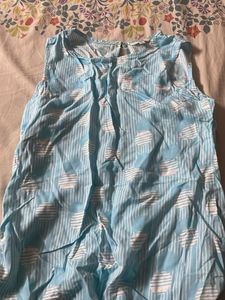 And Blue Polka Dot  Top