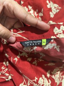 Tokyo Talkies Red Floral Maxi Dress