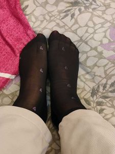 Patterned Black Tights