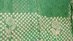 Green Embroidered Saree with Blouse