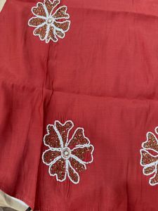 Rust cord Set with Floral Embellishments😍