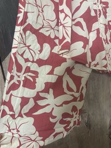 Red &amp; White Floral Kurta  cum Co-cord se