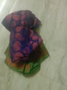 navy  blue with lime yellow saree.