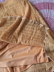 Smocked Mini Skirt