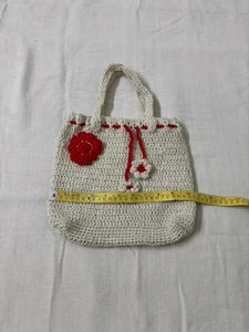 🆕Handmade Knitted Drawstring Pouch/ Bag