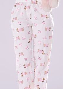 Cute Dog Print Pajama Set