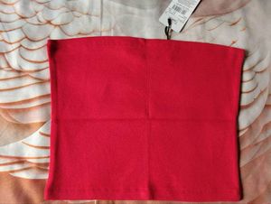 Red Strapless Tube Top