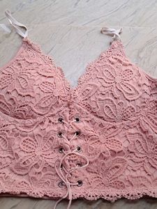 laces padded  corset top n short  combo
