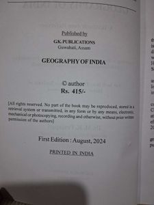 B.A 3rd semester Geography of India textbook