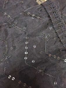 Elegant Black Sequin Dupatta