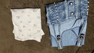 Denim Dress With Top