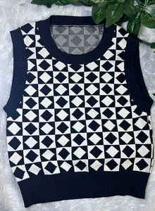 Black & White Knit Vest
