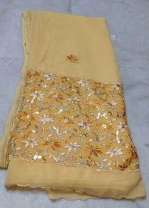 Elegant Yellow Sequence Saree with Blouse
