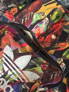 original Adidas Backpack - Colorful Bird Print