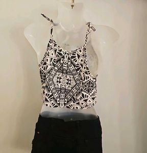 Patterned Crop Top