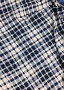 Blue &amp; White Plaid Maxi Dress