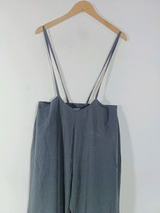 Black Plain Casual Dungaree (Women)