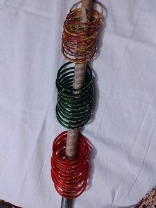 3set Of Bangles ,, Size 2.4 ,,Multicolour,Orange & Dark Green ,New Bangles