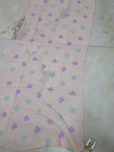 Light Pink Dupatta with Shell Print