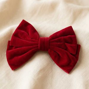 Velvet Red Bow French Barrett