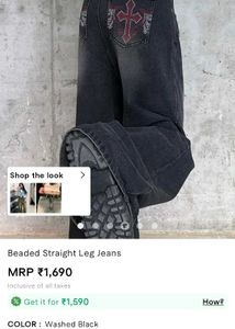 Y2K Sparkling Studded Jeans