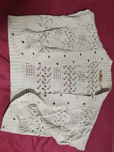 Elegant Knit Cardigan with Studs