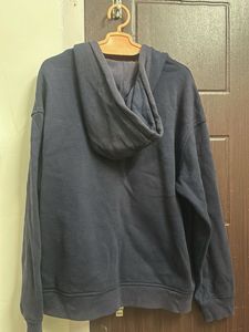 h&amp;m Navy Blue Zip-Up Hoodie