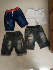 Kids Denim Shorts Set - 4 Pairs
