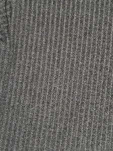 Grey Striped Turtleneck Top