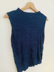 Sleeveless Black Knit Top