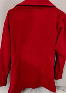 Red Women's Button-Up Jacket