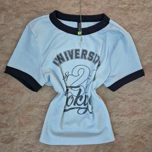 🩵 sporty y2k baby tee ✧