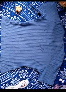 HnM Ribbed Button-Up Crop Top