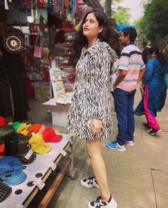 Chic Zebra Print Mini Dress