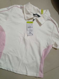 Zudio Y2k aesthetic zip up polo top